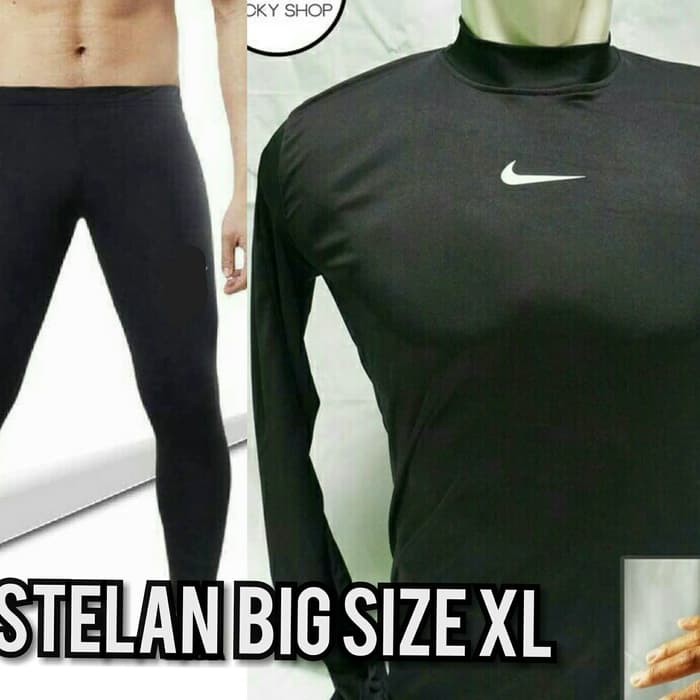 Stelan manset baselayer nike hitam xl pria - Hitam XL TERJANGKAU TERMURAH