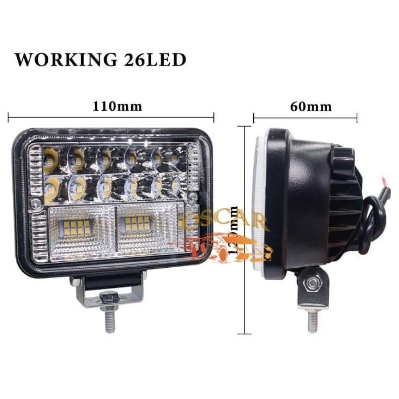 Lampu Tembak Cwl Cree 30 Mata LED 12V&amp;24V Lampu Sorot Foglamp