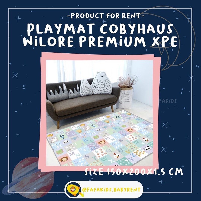 SEWA PLAYMAT Cobyhaus Mat Premium XPE Alas Bermain Bayi dan Anak Murah