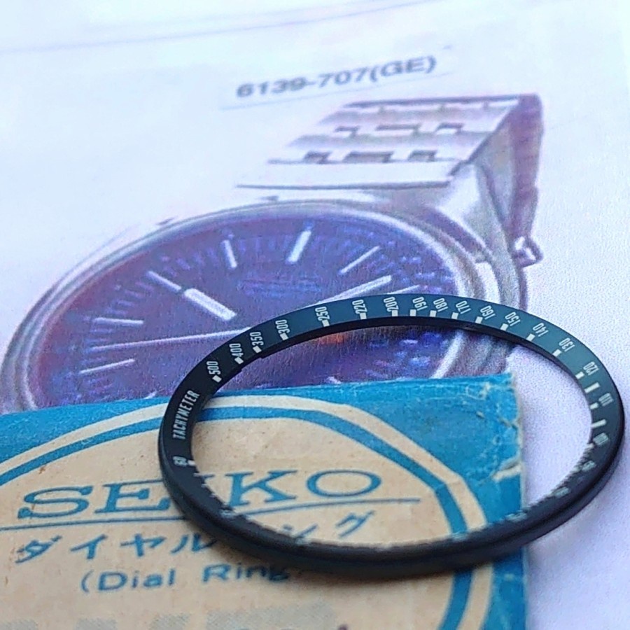 Dial/Chapter Ring u/ Seiko Chronograph 6139-7030/7039/7070/7071 Blue