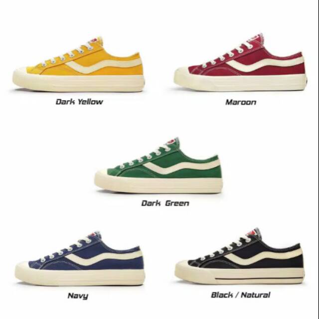 Jual Sepatu Ventela Public Low Yellow Green Navy Black Maroon Original