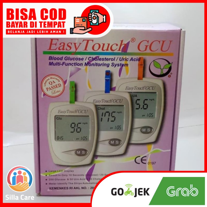 Jual EASY TOUCH GCU ALAT TES CEK PENGUKUR GULA DARAH 3 IN 1 KOLESTEROL ...