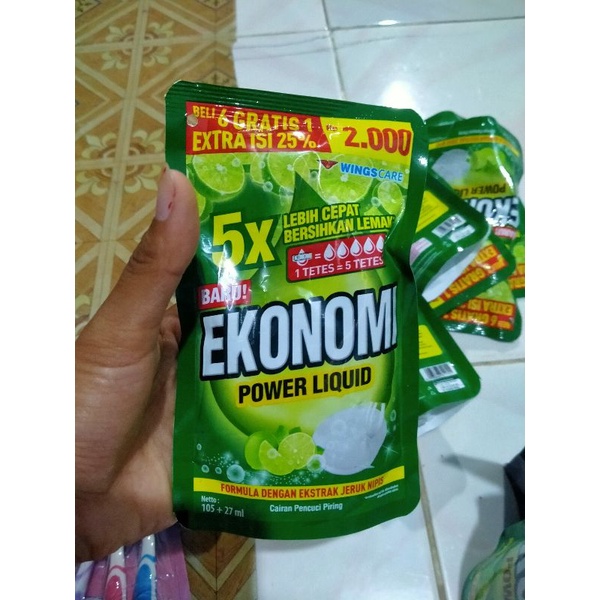 sabun cuci piring Ekonomi 105+27 ml ready pati