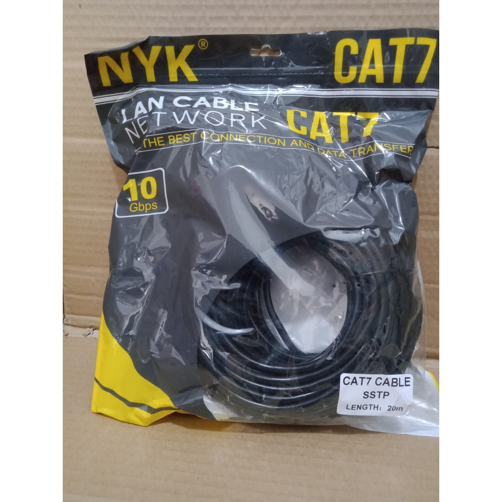NYK Kabel LAN Cat7 RJ45 20Meter SSTP 10Gbps -Kabel internet cat7 20m