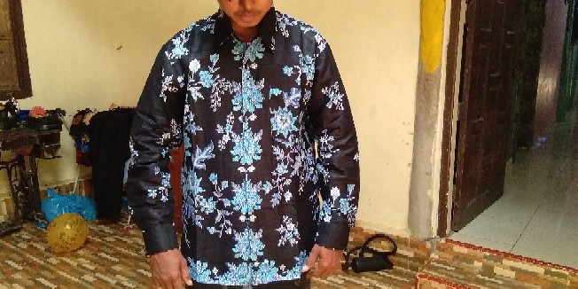Maura Couple_sania Ruffle Batik Couple Keluarga Ori Ndoro Jowi Dnt Cibulan Biru