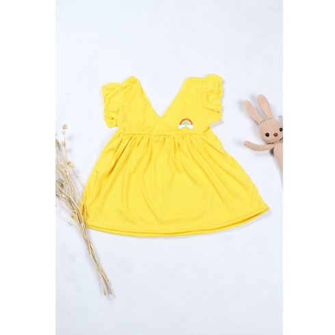 Jeco fashion Dress anak rainbow (POLOS)