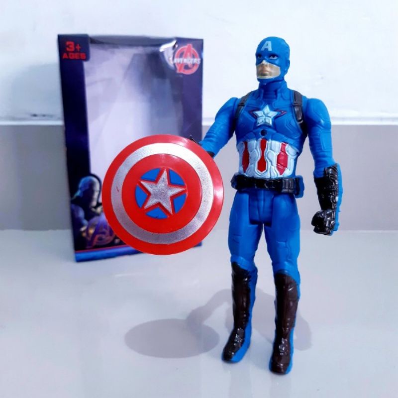 Action Figure Capt America - Mainan Miniatur Karakter Captain Avengers Tokoh Anak