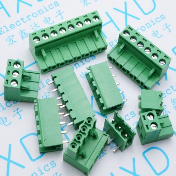 Terminal Block 2EDG Plugable 5.08mm 9 pin Screw 9p Lurus Hijau