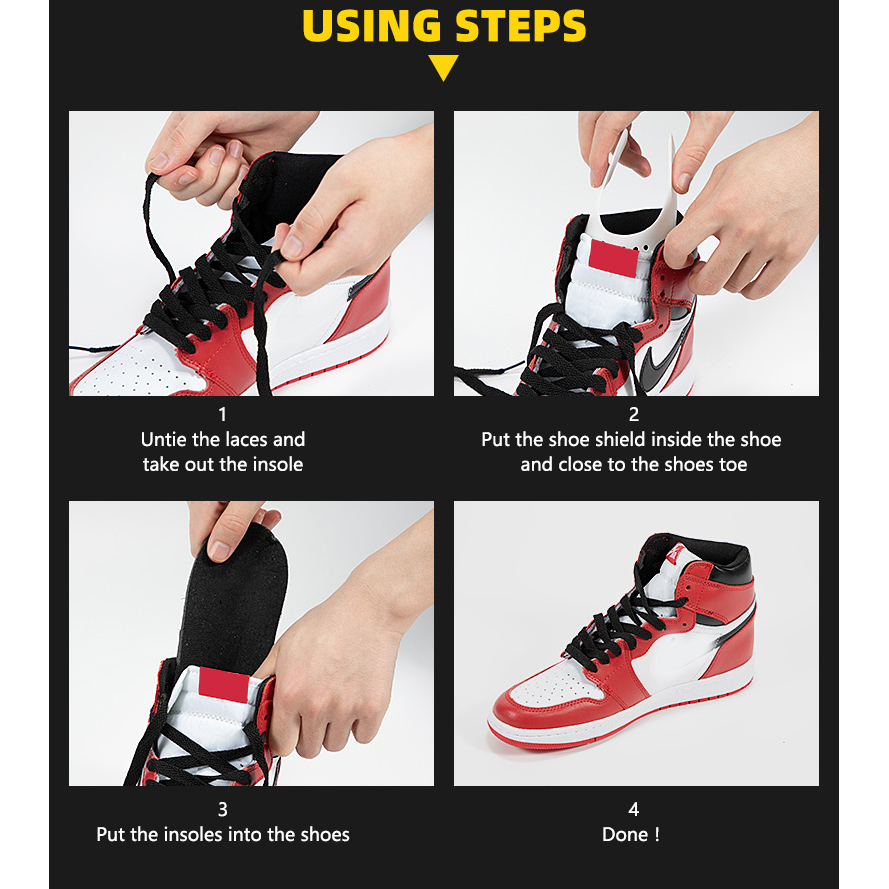 Shoe Shield Penyangga Atas Sepatu Untuk Perawatan Sneakers Anti-Kerut Anti Lipat