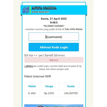 LOGIN HOTSPOT MIKROTIK Responsive