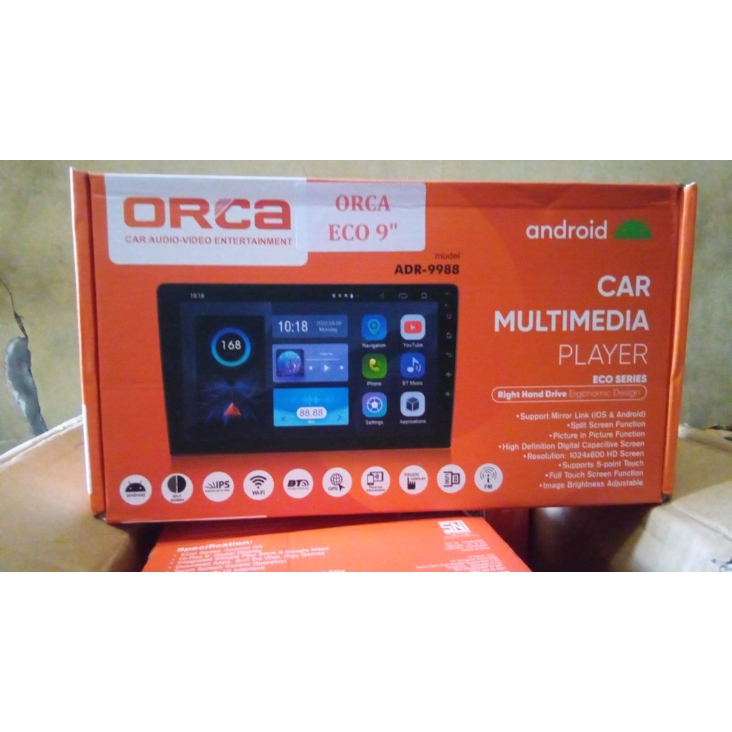 Orca ADR 9988 Headunit android 9 inch VOICE COMMAND IPS