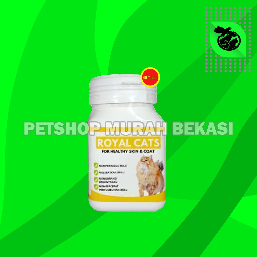 Royal Cats Skin Coats Vitamin Suplemen Bulu Kulit Kucing 60 Tablet