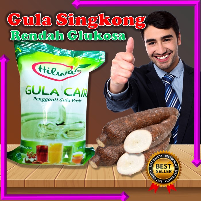 Sugar Gula Singkong Gula Cair 1Kg Gula Fruktosa Gulakong Gula Untuk Diabet Gula Rendah Glukosa