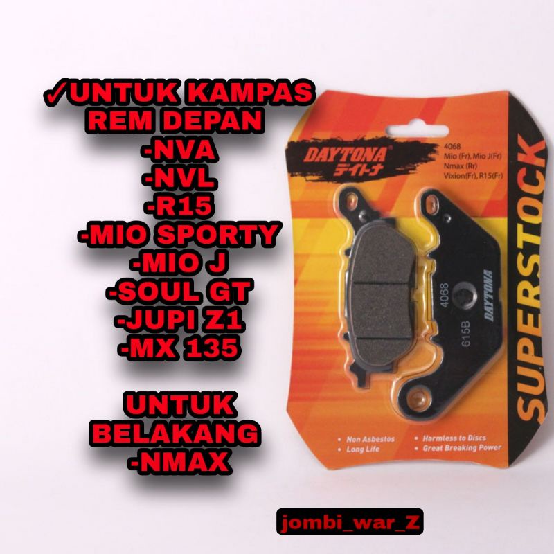 KAMPAS REM DEPAN MIO SOUL GT NVA BYSON R15 MX135 Z1 BELAKANG NMAX