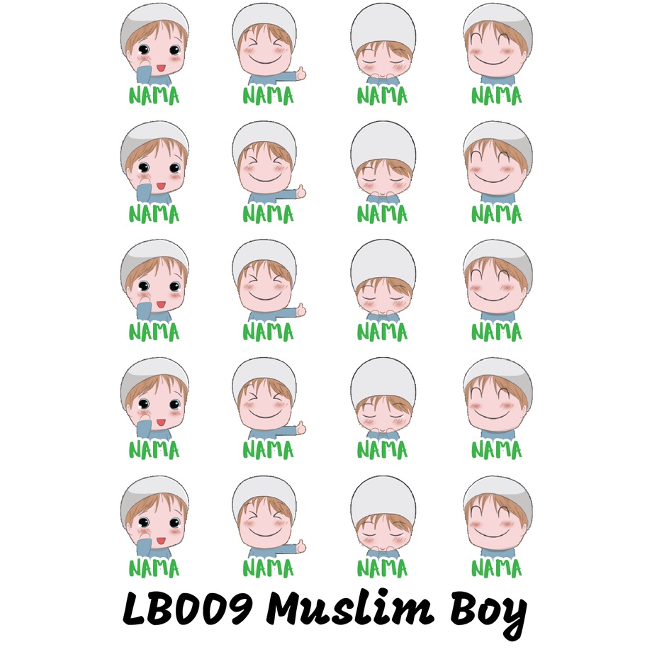

Sticker Nama Cutting Label Waterproof Tahan Air Little Boy 09 (LB009)