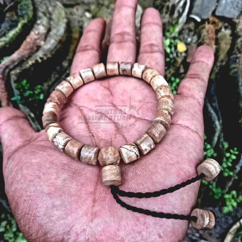 gelang kayu galih kaboa sancang asli ful model tabung
