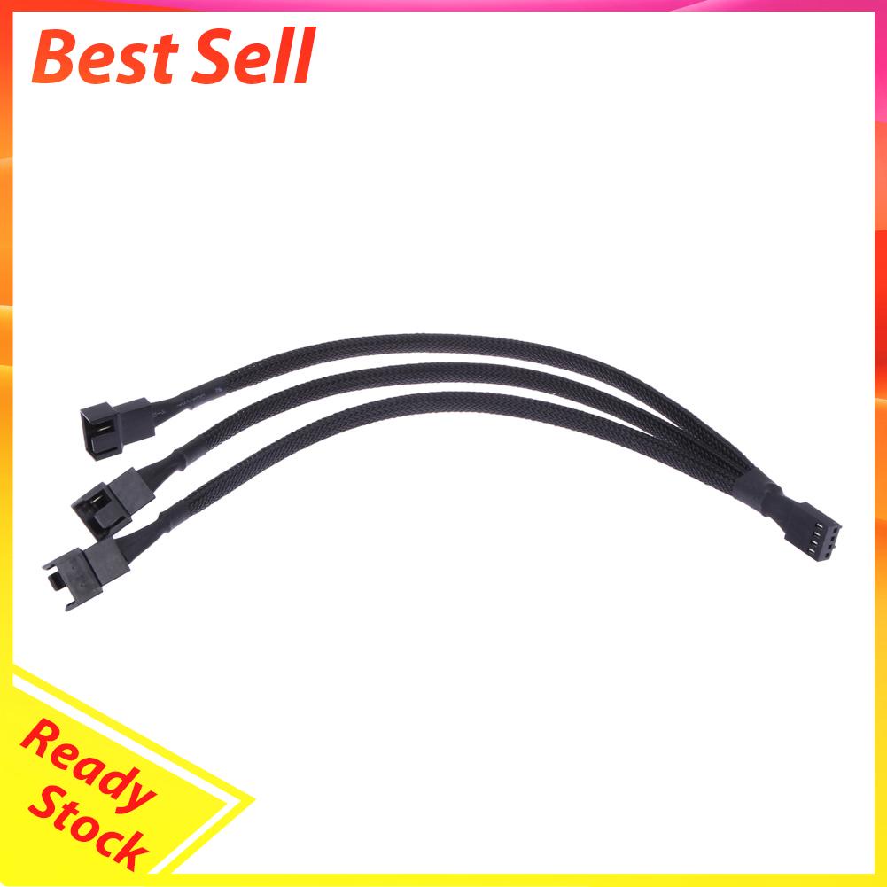 Kabel Extension Splitter 4pin PWM 1 Ke 3 Arah Warna Hitam Untuk Kipas Angin