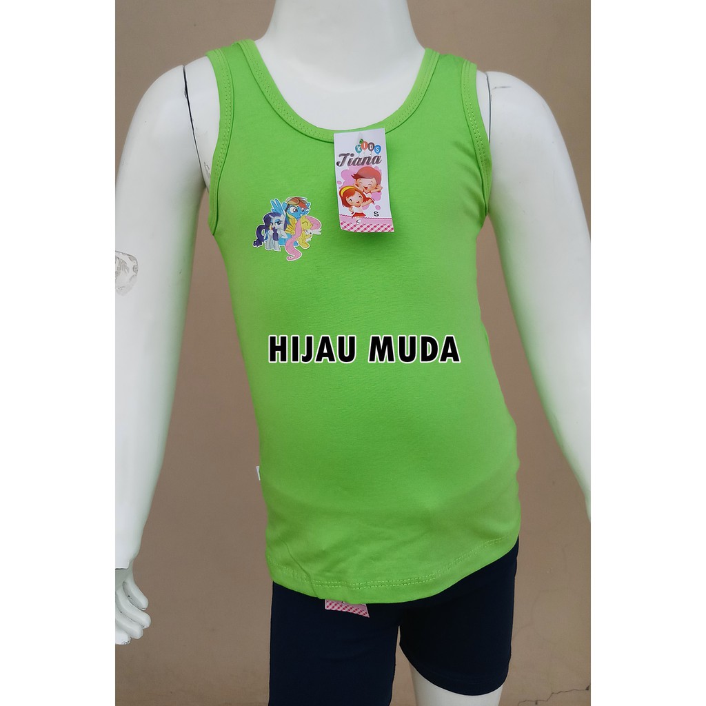 Tanktop/Singlet TALI BESAR TIANA Anak Perempuan 1-12 Tahun