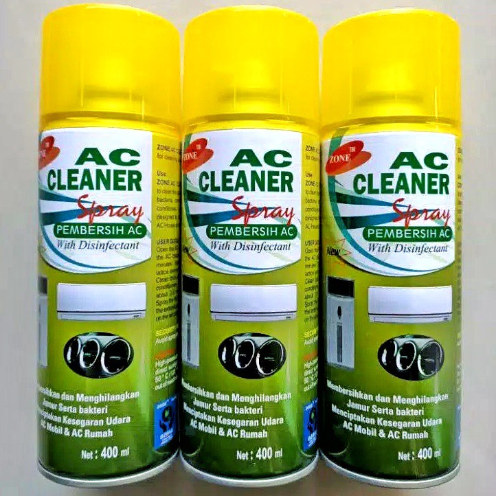 [BISA COD] ZONE Cairan Pembersih Evaporator Pengharum AC Mobil Rumah AC Cleaner Spray Foam 400ML