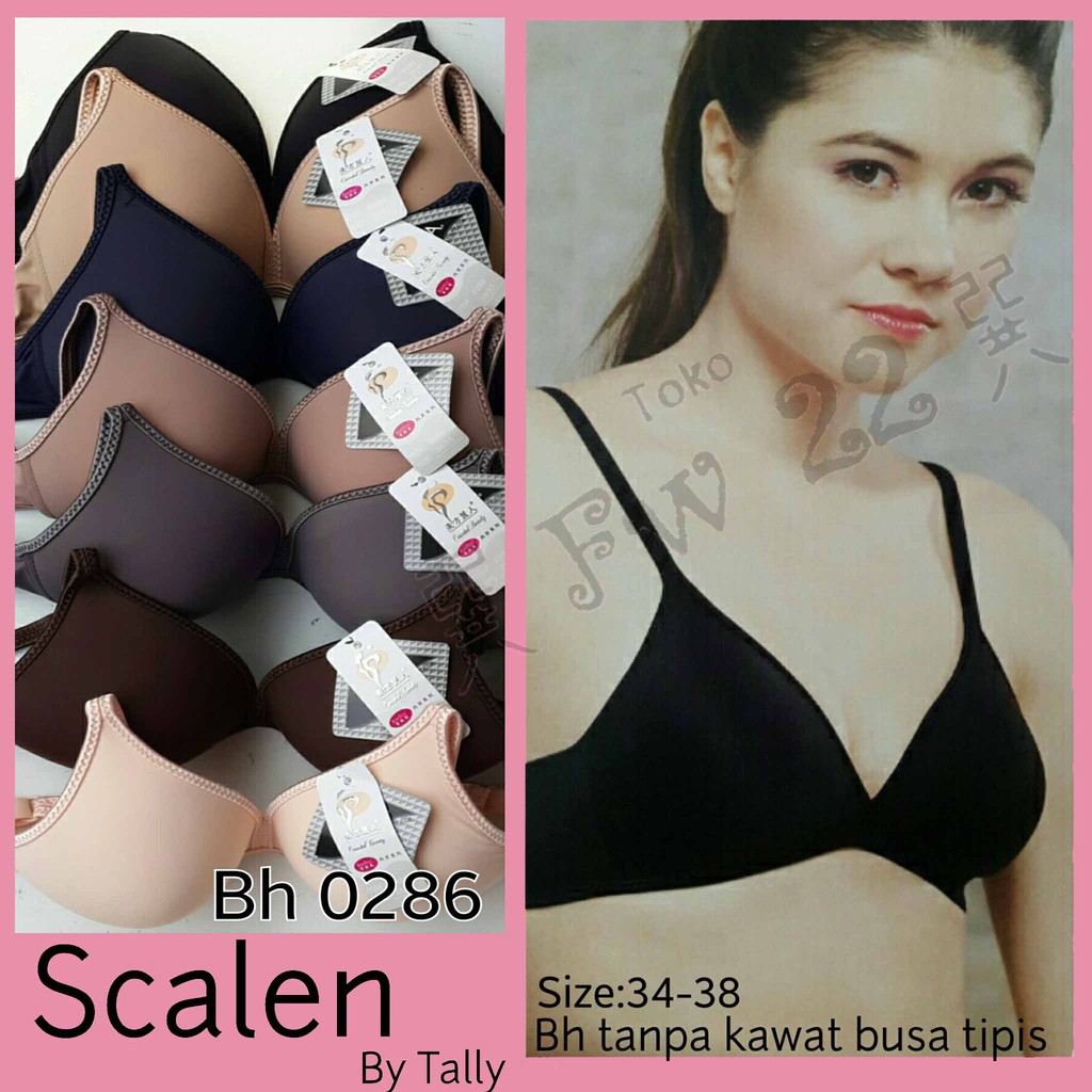 Bra Scalen 0286 Bra Busa Tipis Tanpa Kawat Berbahan Lycra