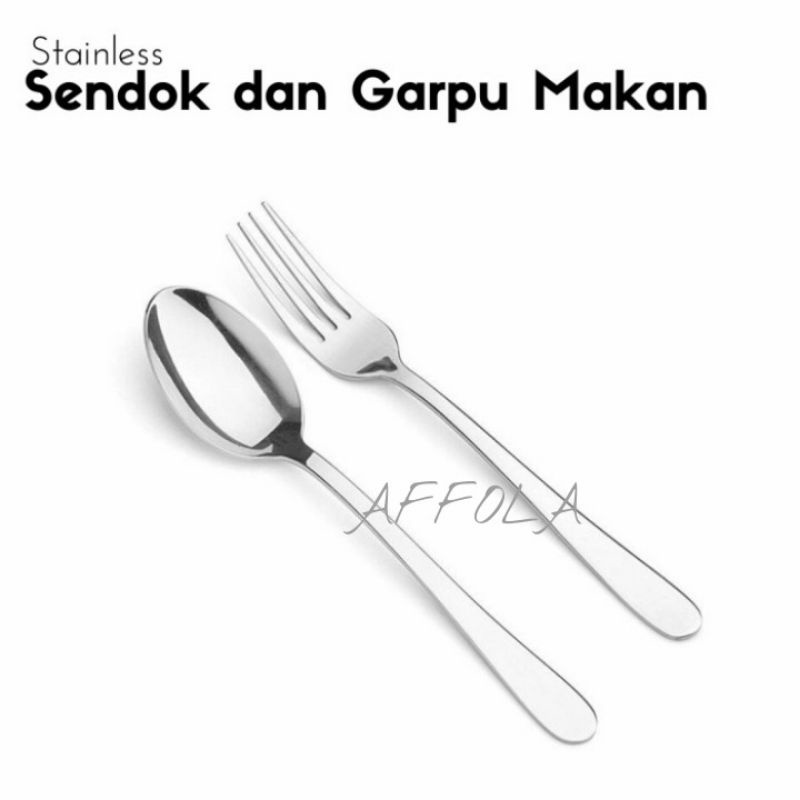 Jual Sendok Garpu Makan Set Tebal Stainless 1 Lusin Indonesia Shopee