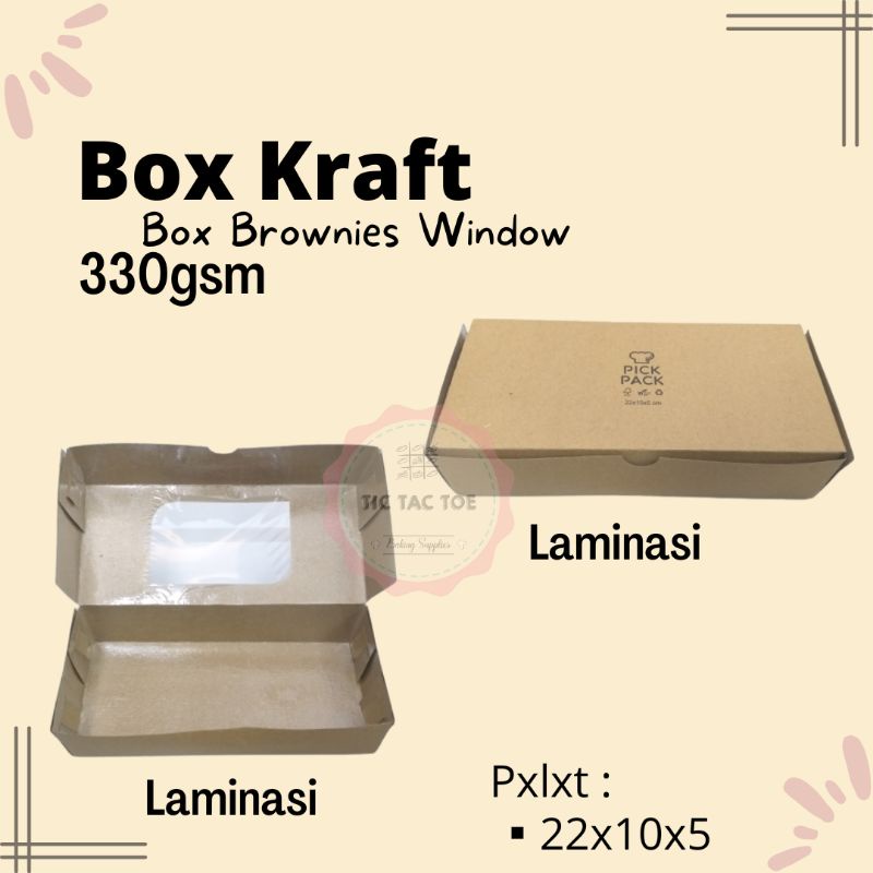 Kotak Bolen Box Brownies Spikoe Dus Nugget Donat Cake tart Coklat Window 22x10x5