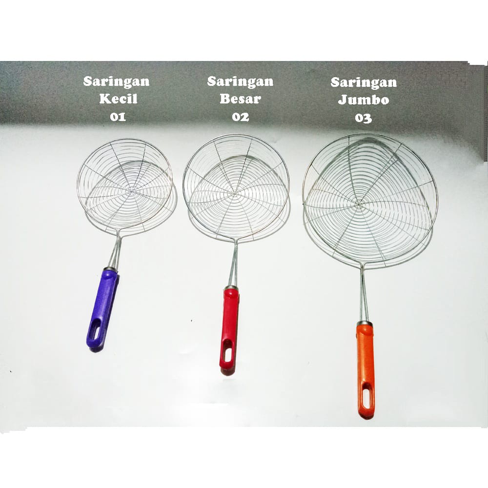 Serok , Saringan , Serokan Mie ,  Gorengan Minyak  Gagang Plastik