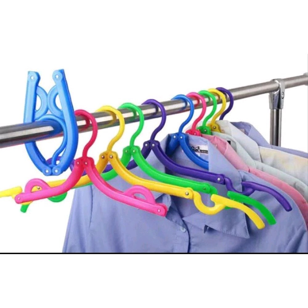 [26 GRAM] Gantungan Hanger Jemuran Baju Lipat Portable Travel