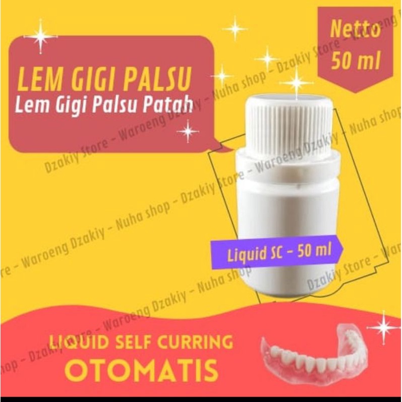 Lem Gigi Palsu baguz dan Tahan Lama Permanen (Liquid) 40 ml
