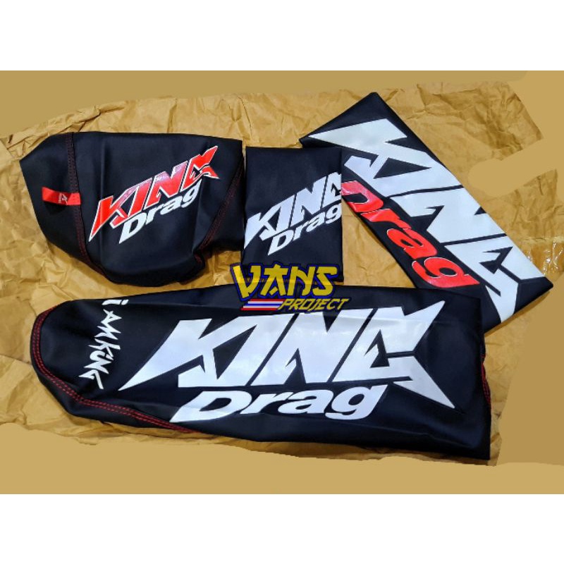 COVER SARUNG KULIT JOK MOTOR KING DRAG Sudah jait Pnp PCX NMAX WAVE JUPITER MIO VARIO 125 150 DLL