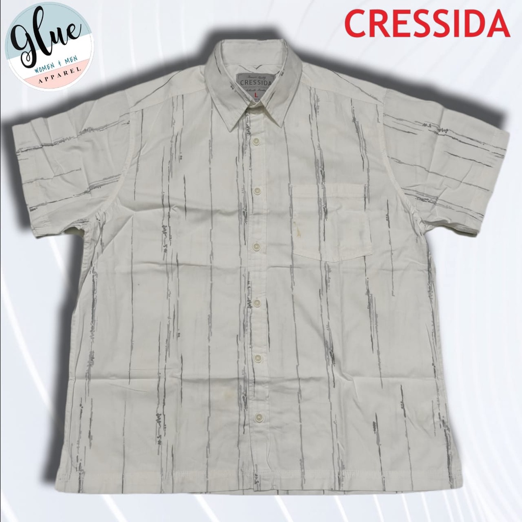 Kemeja Pria Lengan Pendek Putih Cressida Original Branded Matahari
