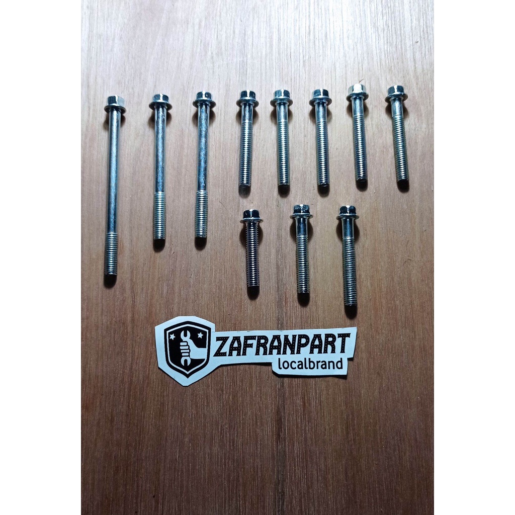 Set Baut Blok Mesin Crankcase Kiri Kanan Honda Win 100