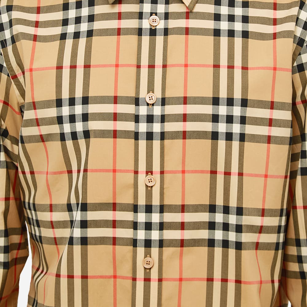 Burberry Men Caxton Long Sleeved Shirt Archive Beige 100% Original