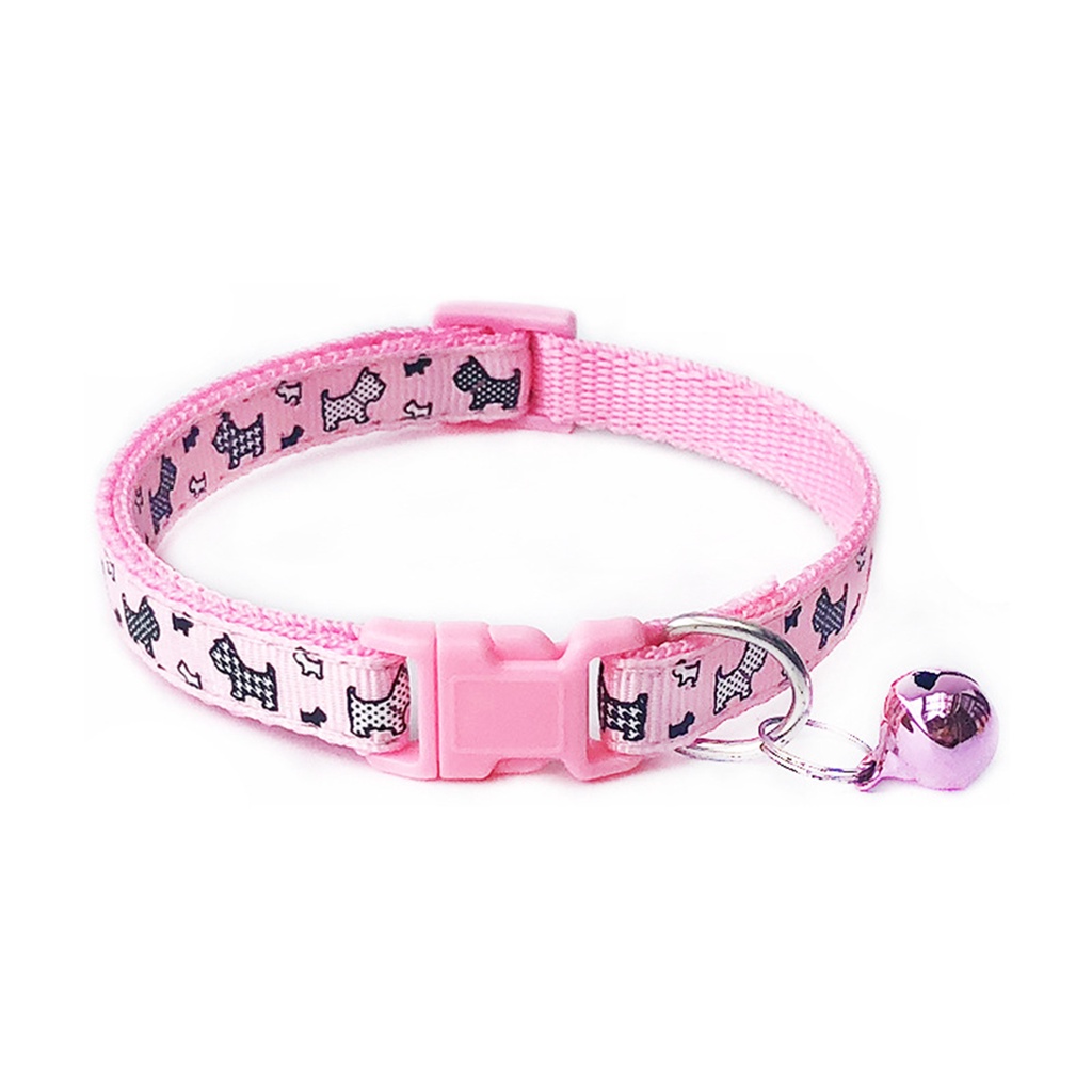 [Jianxin] Adjustable Nylon Buckle Closure Bell Collar Small Dog Cat Decorative Neck Chain