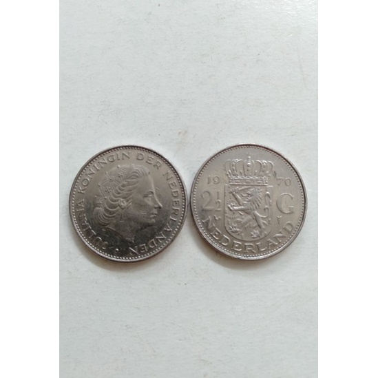 uang Kuno 21/2 Gulden atau 2,5 Gulden Juliana Koningin Nederlanden