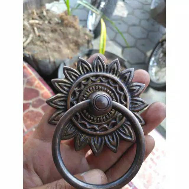 Handle / Tarikan Laci Lemari Jendela Pintu Rumah Kuningan Gebyok 033