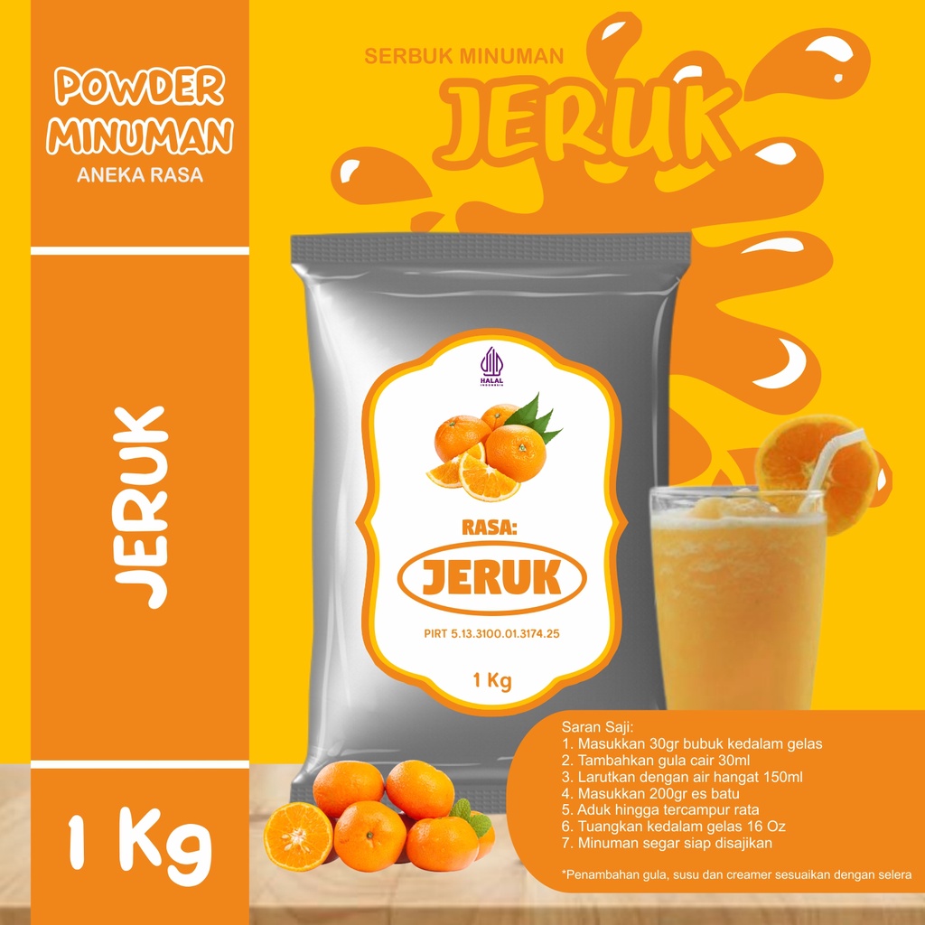 

Bubuk Serbuk Minuman 1kg Rasa Jeruk Bubuk Minuman Kekinian Standar Instan Drink Orange Powder Boba Drink