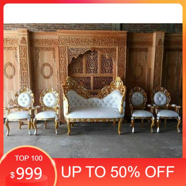 Kursi pelaminan dekorasi pernikahan rustik