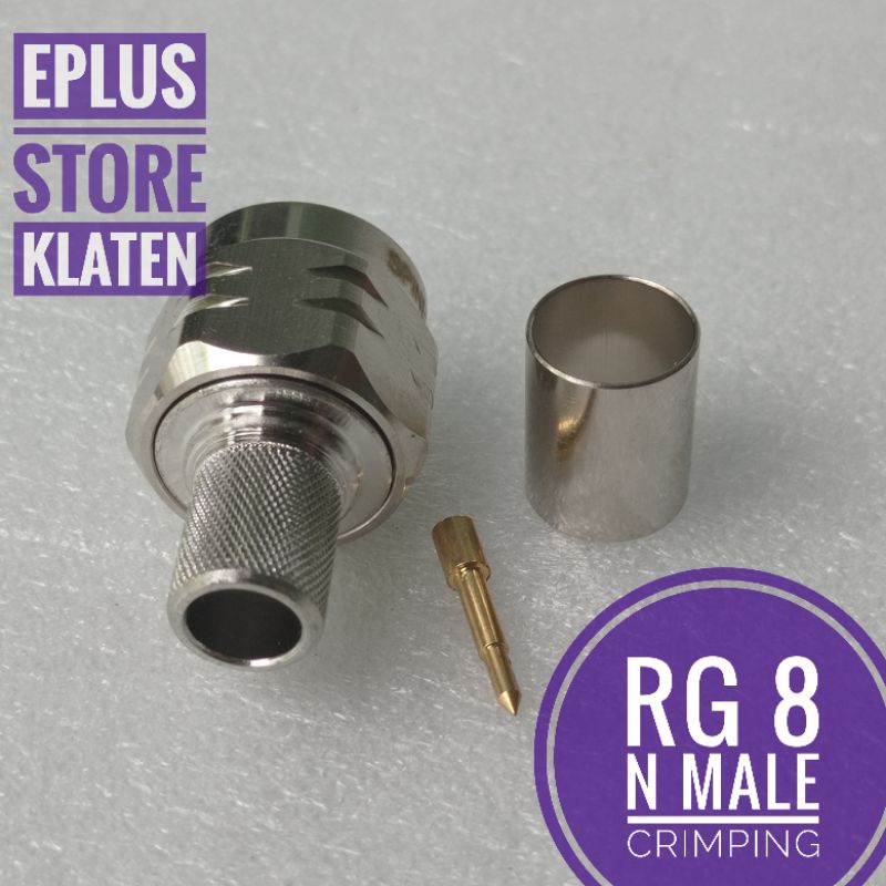 Konektor Rg8 N Male Crimp RG 8 Crimping iner Gold Connector KN103