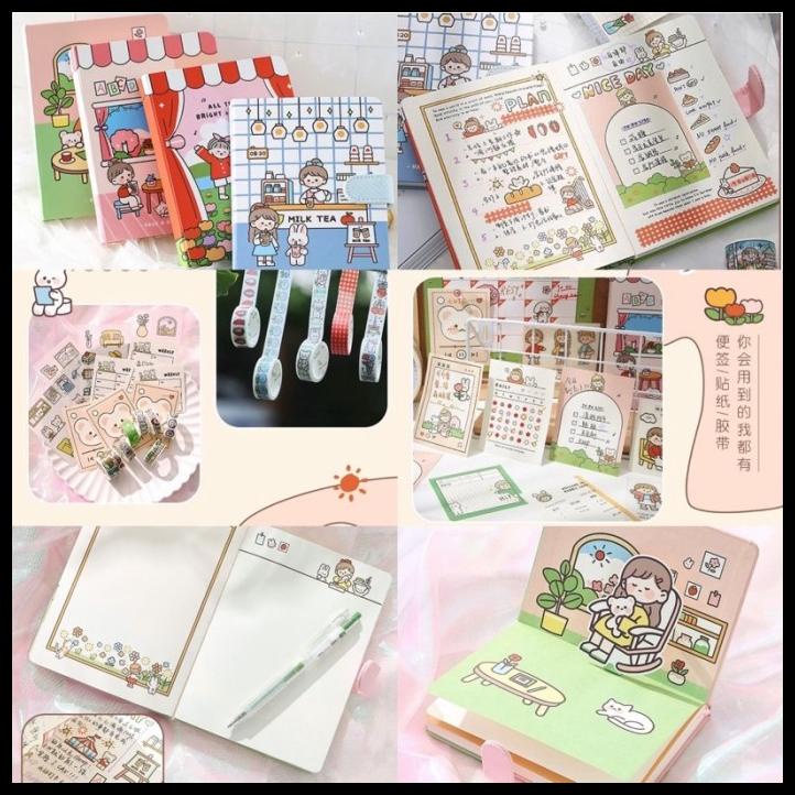 

Cute Diary Book Set Korea Ada Sticker