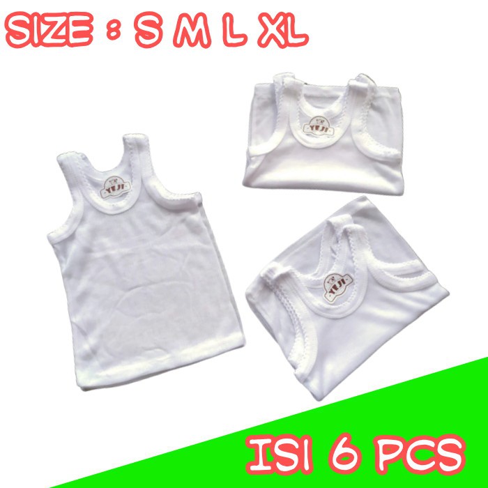 [ 6 pcs ] Kaos Singlet Bayi | Kaos Dalam Bayi