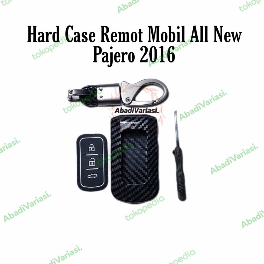 Hard Case Pelindung Kunci Remot Mobil All New Pajero 2016 Hitam Carbon