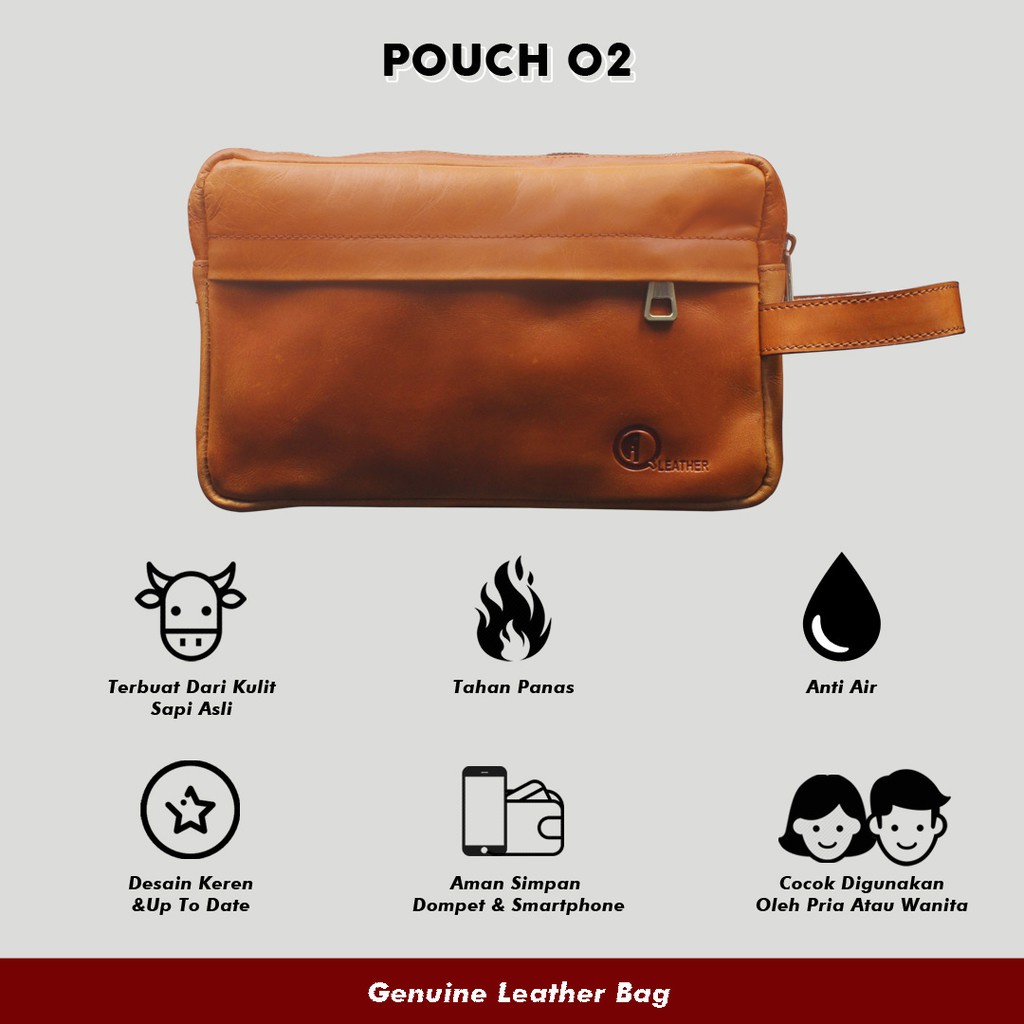 Clutch Wanita Tas Vape Multifungsi Terbaru Qi Leather Kode : POUCH 2