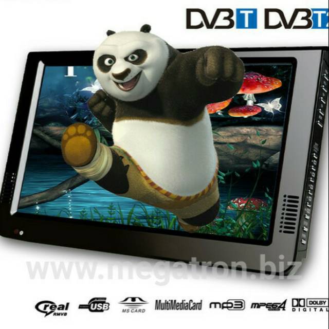 Portable LED TV 10 inch (Analog + Digital DVB-T2) - ada input RCA /HDMI/ USB