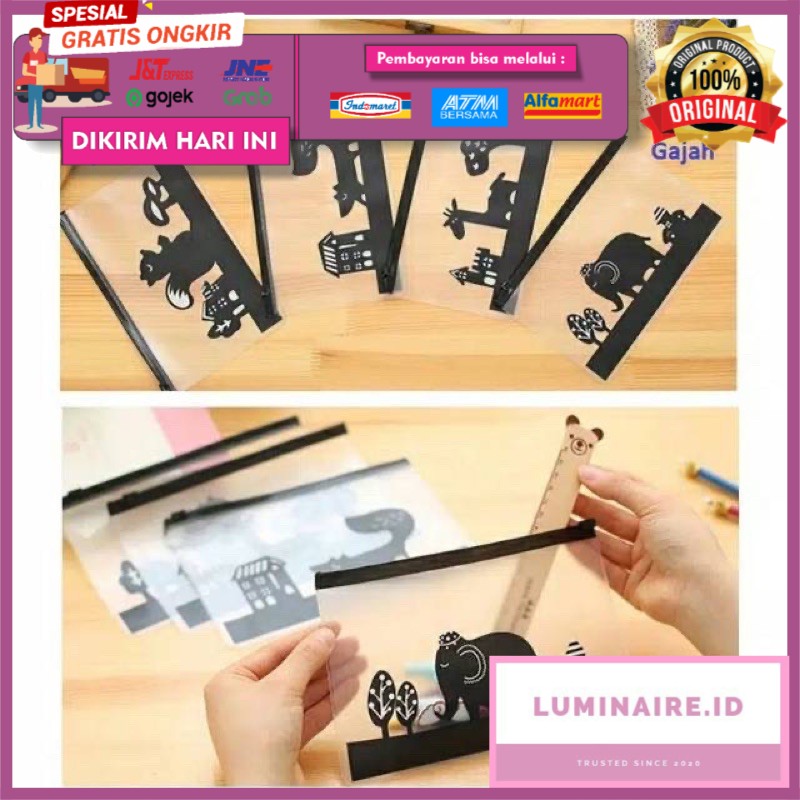 

[ACQ] Tempat Pensil Transparan Motif Hewan