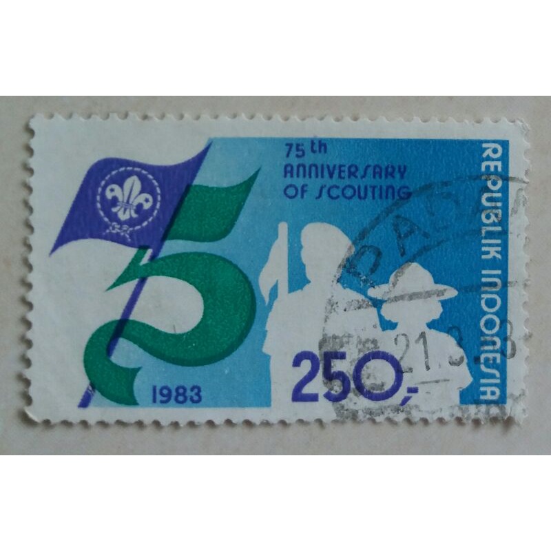 

(AA) Perangko 75 Tahun Gerakan Pramuka 1983 Single Set Used