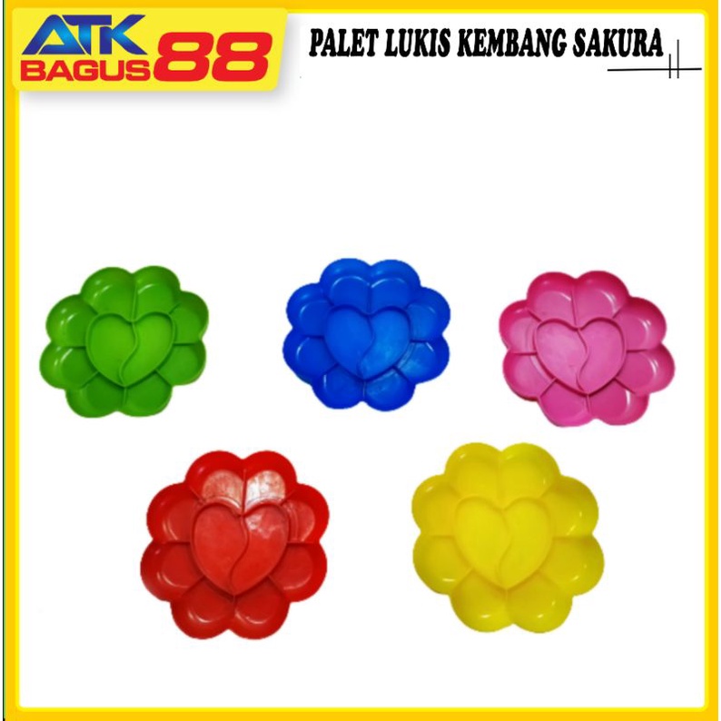 PALET LUKIS 1 PCS / PIRING CAT AIR SAKURA / TEMPAT CAT KEMBANG BESCO