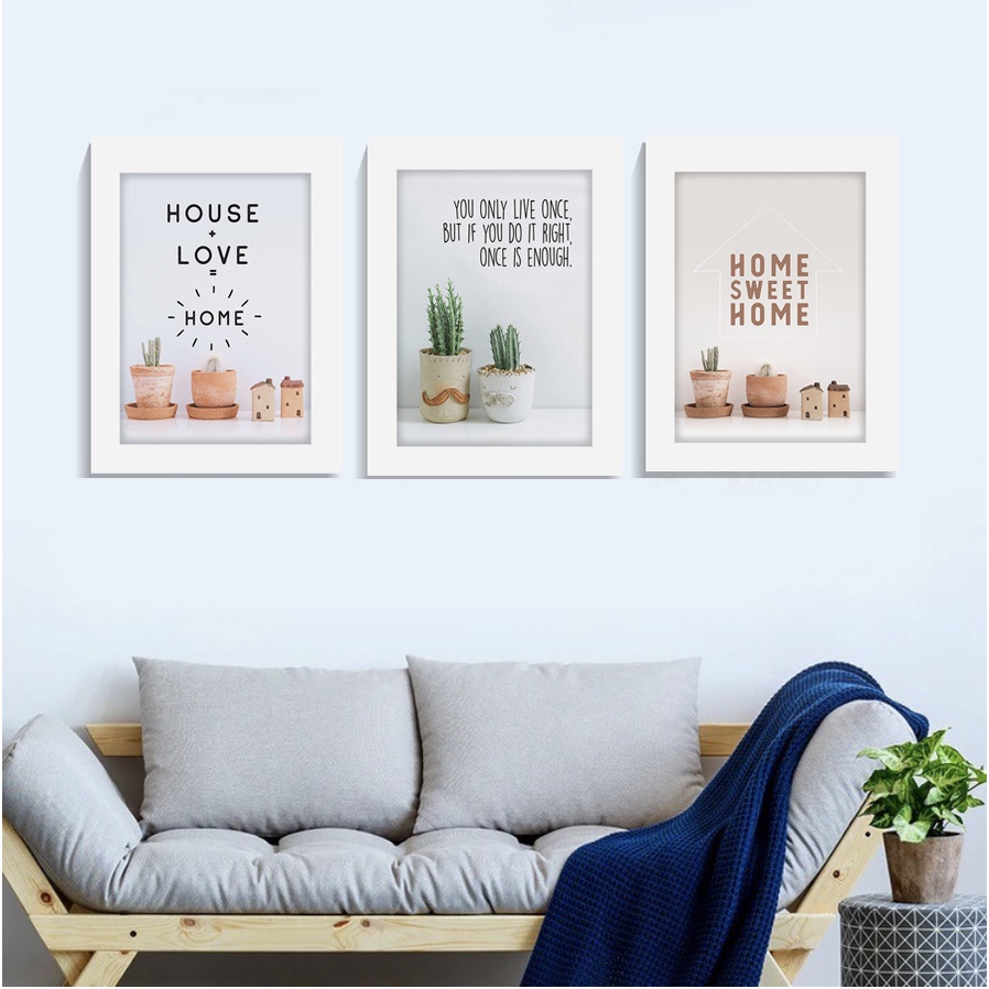 Hiasan Dinding Qoutes Cactus Pajangan Hiasan dinding kamar rumah tropical pot kaktus Dekorasi dapur