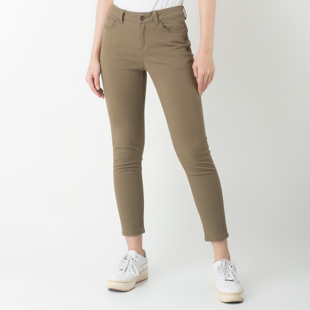 Benhill  Celana Panjang &quot;Mari&quot; Wanita Premium  Stretch  Skinny  Warna Olive 709-710-32773 / Ramayana Jatinegara