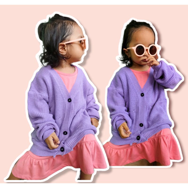 Cardigan Rajut Anak Mooya Jaket Rajut Usia 2-5 Tahun